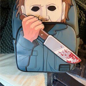 Loungefly Blue and Red Michael Myers Backpack